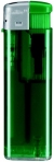 Piezoelektrický zapaľovač, farba - translucent green/mt  silver