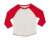 Tričko Superstar Baseball pre bábätká - BabyBugz, farba - washed white/warm red, veľkosť - 12-18