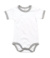 Body Ringer pre bábätká - BabyBugz, farba - white/heather grey melange, veľkosť - 3-6
