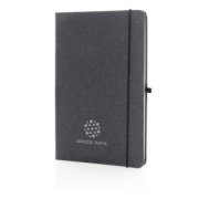 Poznámkový blok A5 s tvrdou väzbou z GRS recyklovanej koža - XD Collection