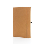 Poznámkový blok A5 s tvrdou väzbou z GRS recyklovanej koža - XD Collection
