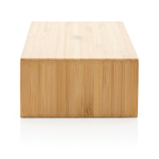 Bambusové digitálne hodiny s bezdrôtovou nabíjačkou 5W - XD Collection