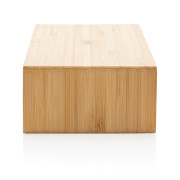 Bambusové digitálne hodiny s bezdrôtovou nabíjačkou 5W - XD Collection