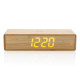 Bambusové digitálne hodiny s bezdrôtovou nabíjačkou 5W - XD Collection