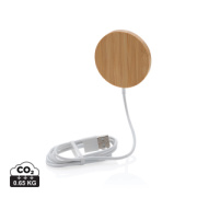 Bambusová magnetická bezdrôtová nabíjačka 10W - XD Collection