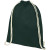 Orissa 100 g/m² GOTS šnúrový batoh z organickej bavlny, farba - tmavě zelená