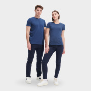REGENT-F - PÁNSKE TRIČKO-150 - Sol's – džínová (denim) – náhľad 4