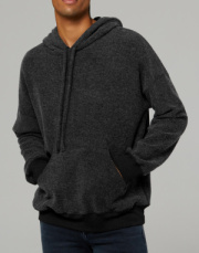 Unisex semišový fleece kapucňou