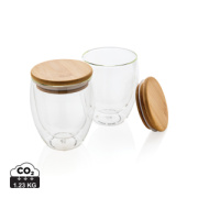 Poháre s bambusovým viečkom 2ks 250ml - XD Collection