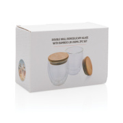 Poháre s bambusovým viečkom 2ks 250ml - XD Collection