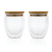 Poháre s bambusovým viečkom 2ks 250ml - XD Collection