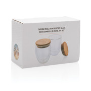 Poháre s bambusovým viečkom 2ks 250ml - XD Collection