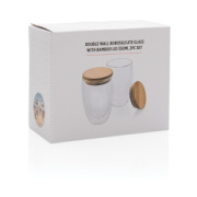 Poháre s bambusovým viečkom 2ks 350ml - XD Collection