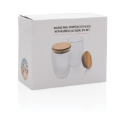Poháre s bambusovým viečkom 2ks 350ml - XD Collection