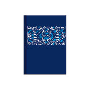 Notes mini – folk ornament modrý