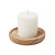 Sviečka s dreveným stojančekom, farba - barva dřeva