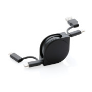 Nabíjací kábel 6 v 1 z RCS recyklovaného plastu a TPE - XD Collection