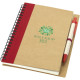Zápisník s perom Priestly - recyklovaný papier - Přírodní, Červená s efektem námrazy