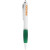 Strieborné guľôčkové pero Nash - farebný úchop - Bullet - farba Zelená
