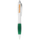 Strieborné guľôčkové pero Nash - farebný úchop - Zelená 5