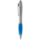 Strieborné guľôčkové pero Nash - farebný úchop