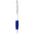 Biele guľôčkové pero Nash s farebným úchopom - Bullet - farba Bílá, Světle modrá