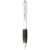 Biele guľôčkové pero Nash s farebným úchopom - Bullet - farba Bílá, Černá
