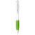 Biele guľôčkové pero Nash s farebným úchopom - Bullet - farba Bílá, Limetka
