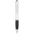 Guľôčkové pero a stylus Nash s čiernym úchopom - Bullet - farba Stříbrný