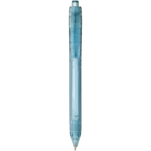 Guľôčkové pero Vancouver - z recyklovaných fliaš - Transparentní modrá