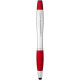 Guľôčkové pero, stylus a zvýrazňovač Nash - Stříbrný, Červená s efektem námrazy 2