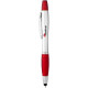 Guľôčkové pero, stylus a zvýrazňovač Nash - Stříbrný, Červená s efektem námrazy