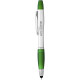 Guľôčkové pero, stylus a zvýrazňovač Nash - Stříbrný, Zelená