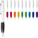 Biele guľôčkové pero Nash s farebným úchopom - bílá 4