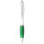 Biele guľôčkové pero Nash s farebným úchopom - Bullet - farba bílá