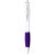 Biele guľôčkové pero Nash s farebným úchopom - Bullet - farba Bílá, Purpurová