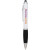 Guľôčkové pero a stylus Nash s čiernym úchopom - Bullet - farba bílá