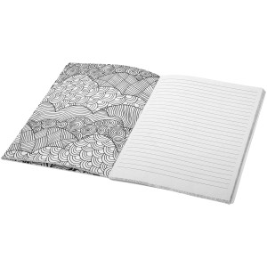 Farebný notebook Doodle - bílá