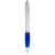 Guľôčkové pero Nash s farebným úchopom - Bullet - farba Stříbrný, Světle modrá