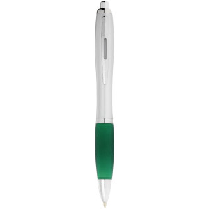 Guľôčkové pero Nash s farebným úchopom - Zelená
