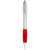 Guľôčkové pero Nash s farebným úchopom - Bullet - farba Stříbrný
