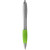 Guľôčkové pero Nash s farebným úchopom - Bullet - farba Stříbrný, Limetkově zelená