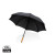 23" bambusový auto-open dáždnik Impact zo 190T RPET AWARE™ - XD Collection, farba - čierna