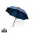 23" bambusový auto-open dáždnik Impact zo 190T RPET AWARE™ - XD Collection, farba - námornícka modrá