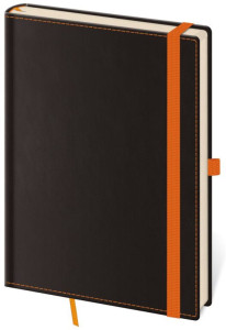 Zápisník Black Orange L linajkový