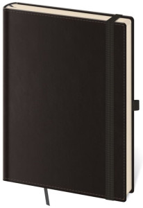 Zápisník Double Black L linajkový