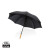 27" bambusový auto-open dáždnik Impact zo 190T RPET AWARE™ - XD Collection, farba - čierna