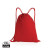 Šnúrkový batoh Impact zo 145g recyklovanej bavlny AWARE™ - XD Collection, farba - červená
