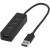 Hliníkový rozbočovač USB 3.0 Adapt - Tekio, farba - černá