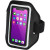 Haile reflexný smartphone náramok s priehľadným krytom, farba - černá